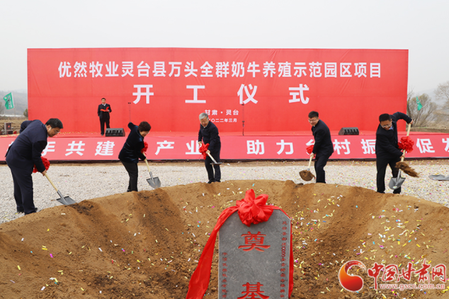 總投資7.2億元！優(yōu)然牧業(yè)靈臺縣萬頭全群奶牛養(yǎng)殖示范園區(qū)項目開工