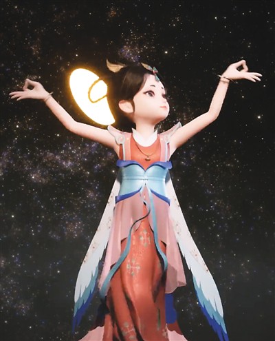 敦煌莫高窟官方虛擬形象“伽瑤”。