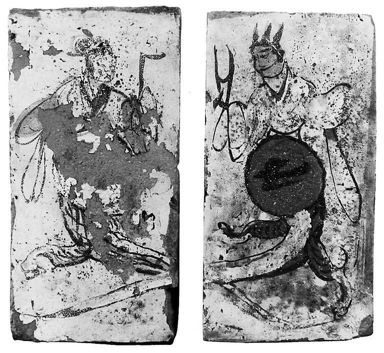 高臺(tái)縣博物館藏魏晉墓出土的女媧、伏羲畫像磚