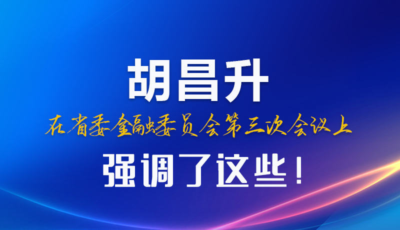 圖解|胡昌升在省委金融委員會(huì)第三次會(huì)議上強(qiáng)調(diào)了這些！